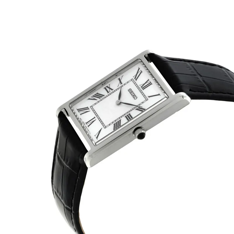 Seiko Classic Tank Style Roman Numerals Men's Watch- SWR103P1